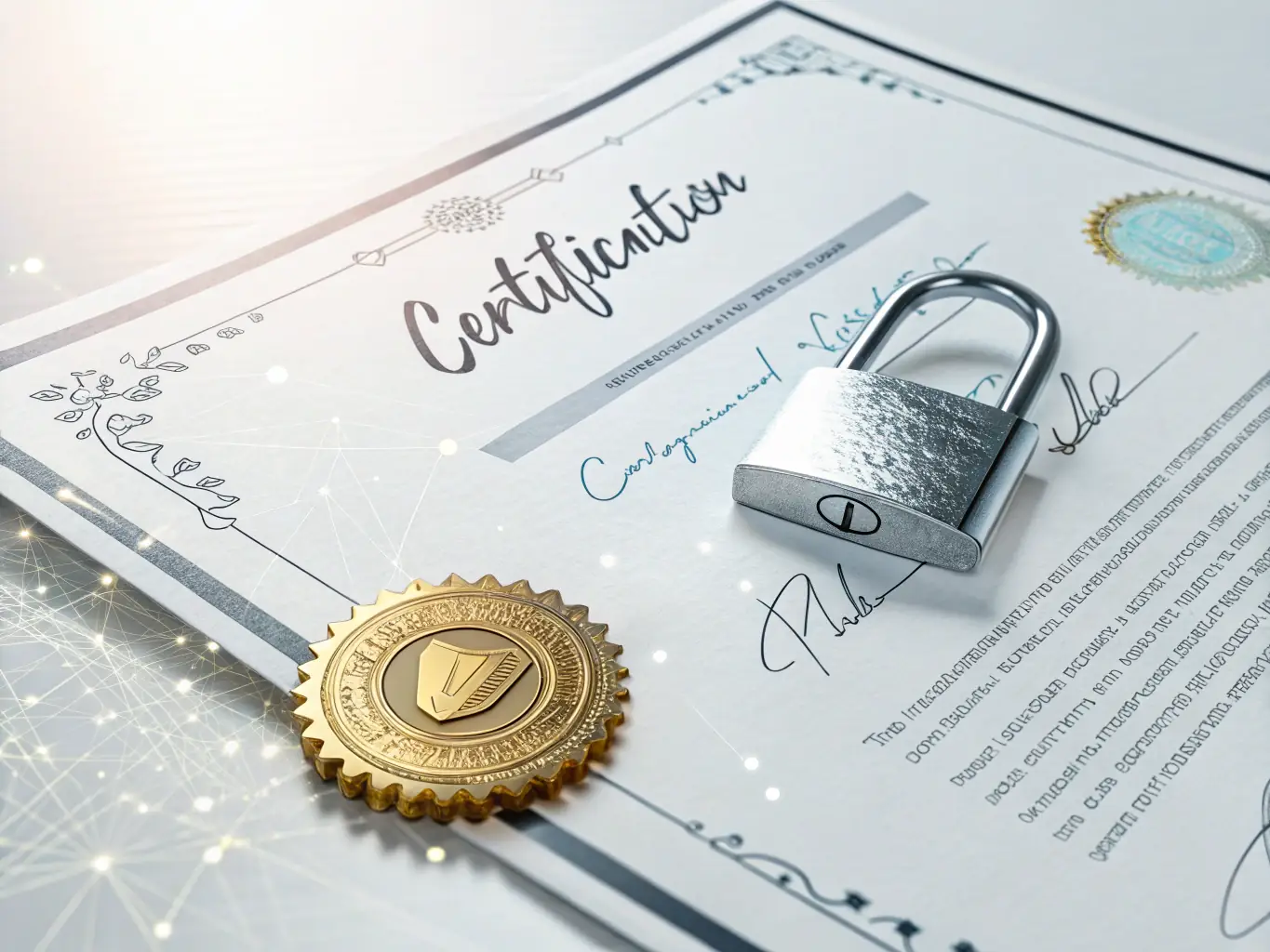 A certificate of international standards compliance displayed prominently, highlighting Urum Bitumen's commitment to quality and regulatory requirements. The image should convey trust and credibility.